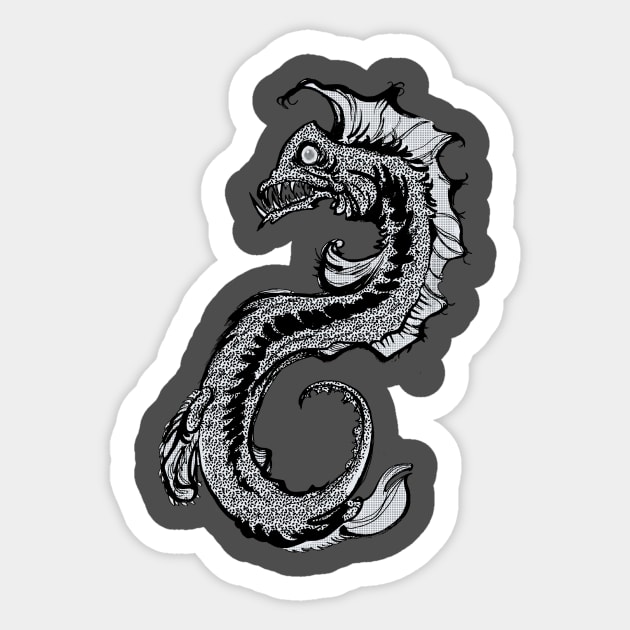 Abyssal Fish 2 Sticker by Pauleth River